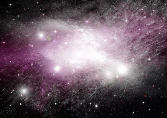 Naklejka premium Stars, dust and gas nebula 