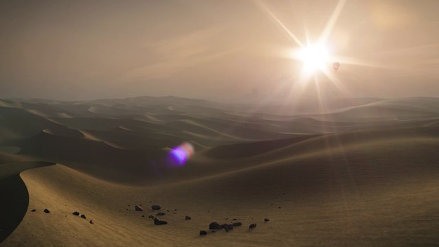 sunset in the desert movement