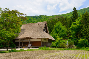 Naklejka na ściany i meble Historic Village of Shirakawa-go in spring