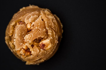 Traditional Turkish Sweet Dessert Halva with Nuts