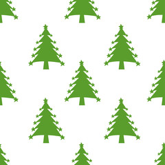 Seamless pattern with Christmas Tree
