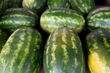 close up of watermelon at street farmers market
