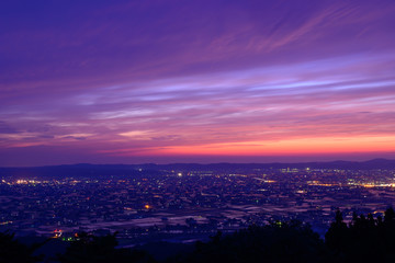 Fototapeta premium Landscape of Tonami Plain in Toyama, Japan