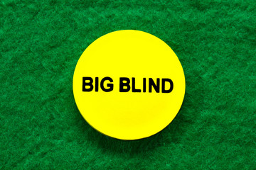 A big blind chip for poker