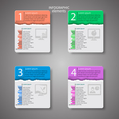 Abstract 3D Paper Infographics