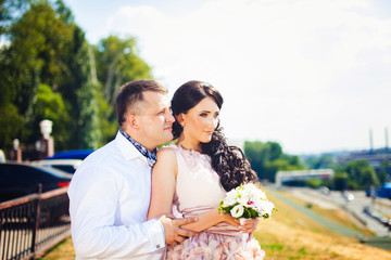 Young fashion elegant stylish couple, wedding