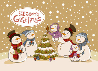 Snowman holiday party