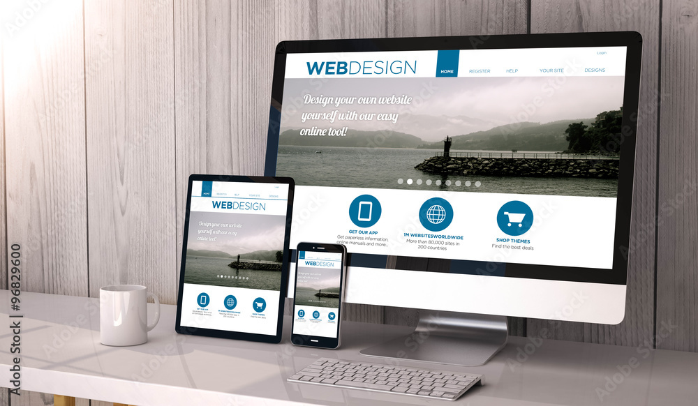 Poster devices responsive with responsive design