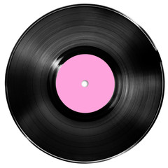 vinyl record isolated on white