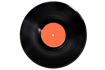 vinyl record isolated on white