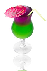 colourful coctail on the white background