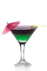 colourful coctail on the white background