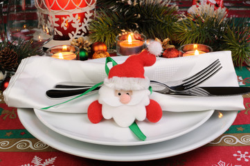 Fragment Serving Christmas table