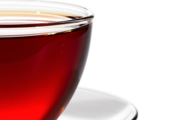 Glass Cup of Tea Isolated on White