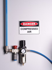 Fixed color coded compressed air line with pressure regulator, scale and flexibly hose, wall mounted, Melbourne 2015
- 96832228