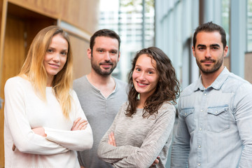 Portrait of a group of young attractive workers