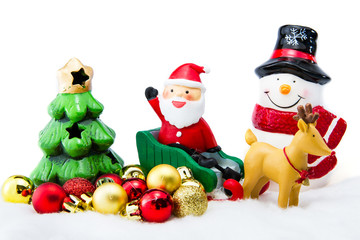 Santa Claus deliver happiness in Christmas day.