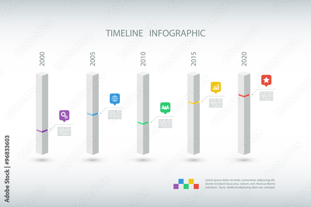 Poster timeline infographic design template.vector illustration for workflow layout, diagram, number option