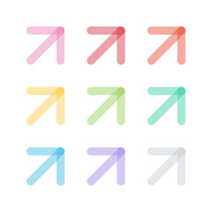 Set of color arrows. Vector illustration.