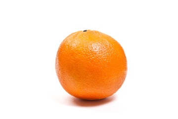 Ripe orange isolated on white.