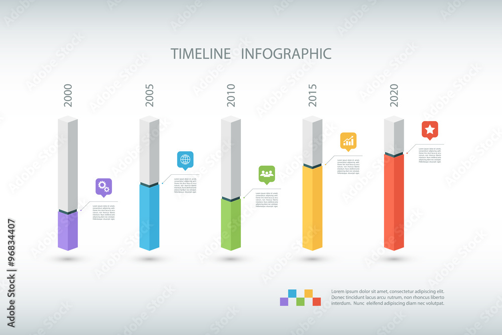 Poster timeline infographic design template.vector illustration for workflow layout, diagram, number option