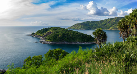 Promthep cape landscape view. Phuket island. Thailand.