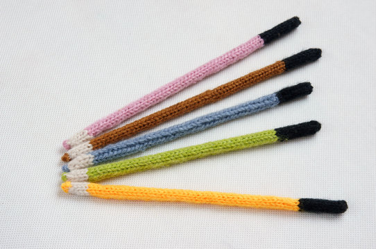Knitted pencil, handmade gift, nice craft