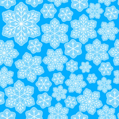Seamless pattern with Christmas snowflakes 