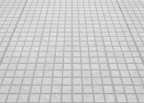 Outdoor white concrete block floor background and texture