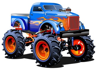 Cartoon Monster Truck - 96837054