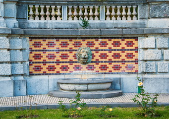 Old garden rotunda with fountain