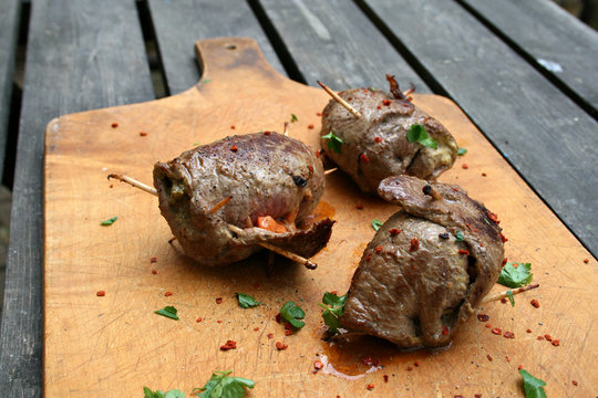 bio roulade hipster lifestyle gef&uuml;llt selbstgemacht wildfleisch shabby chic artwork