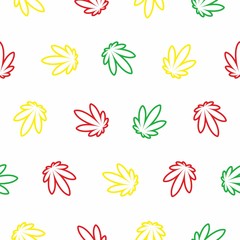 Ganja Marijuana Weed Seamless Pattern Vector