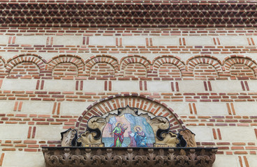 Architectural detail of st. Anton Church in Bucharest, Romania.