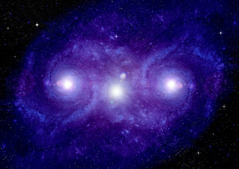 Fototapeta na wymiar Stars, dust and gas nebula 