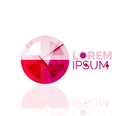 Fototapeta premium Logo, abstract geometric business icon