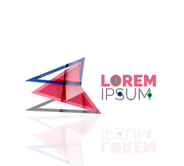 Obraz premium Logo, abstract geometric business icon