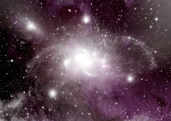 Stars, dust and gas nebula 