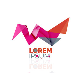 Logo, abstract geometric business icon