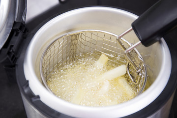 French fried in hot vegetable oil