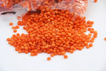 image of a red lentil seeds