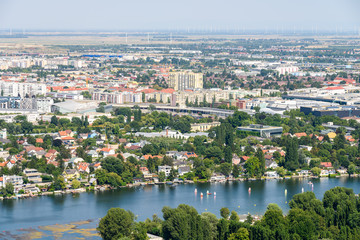 Fototapeta premium Aerial View Of Vienna City Skyline