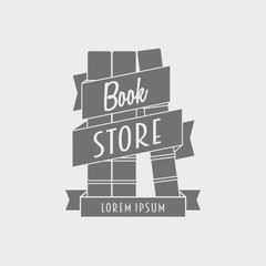 bookstore logotype concept. Can be used to design cards, posters, flyers, store windows.