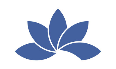 Fototapeta na wymiar Fleur Lotus bleu simple