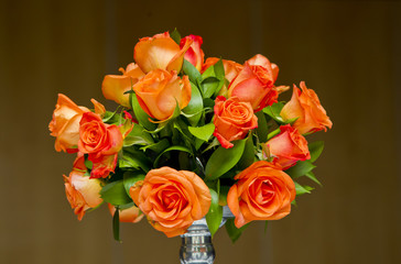Orange rose arrangement