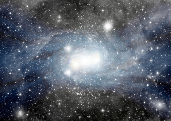 Stars, dust and gas nebula 