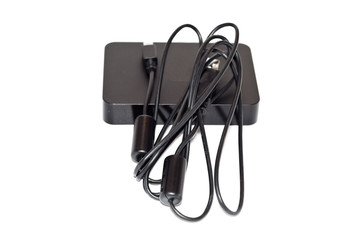 Schwarze Externe Festplatte mit USB Kabel
