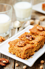 chickpeas walnuts blondies