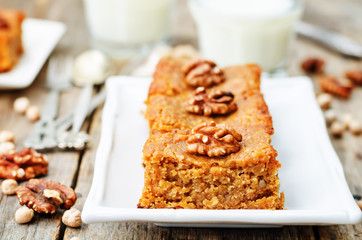 chickpeas walnuts blondies