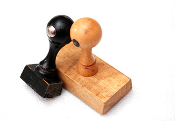 Black and white Rubber stamps in love